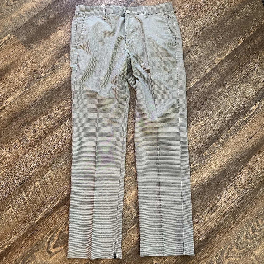 Bonobos Maide Golf Straight Leg Pant 33X32 (Fit 33X31) Black White Houndstooth